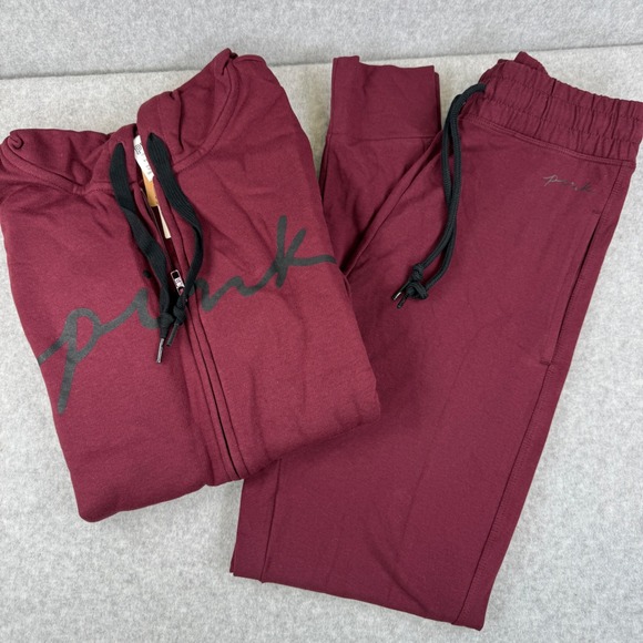 PINK Victoria's Secret Hoodie Jogger Set Loungewear Small S NWT - Picture 1 of 11